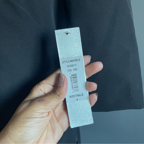 Kay Unger NWT Davina Walk-Thru Jumpsuit | Black Crepe Evening One-Piece (4) - Picture 8 of 12